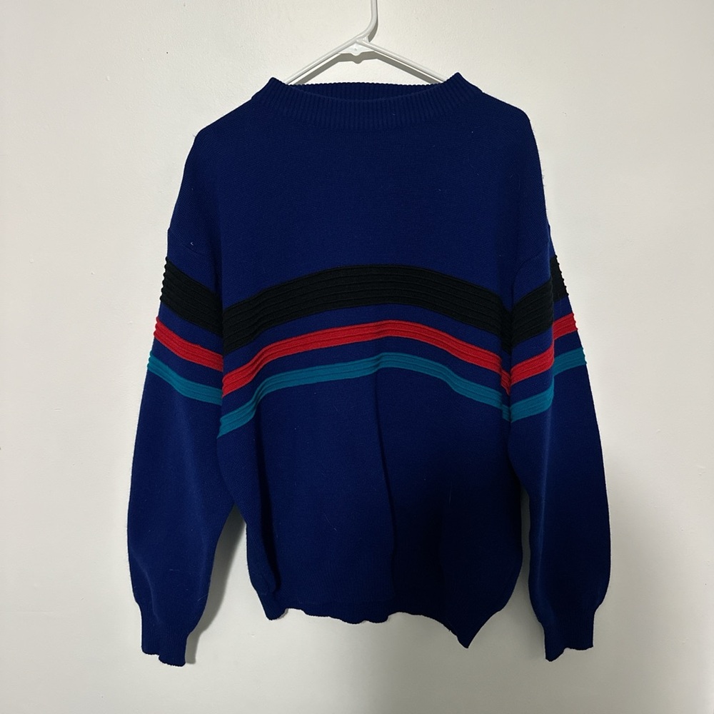 Vintage Blue Striped Sweater